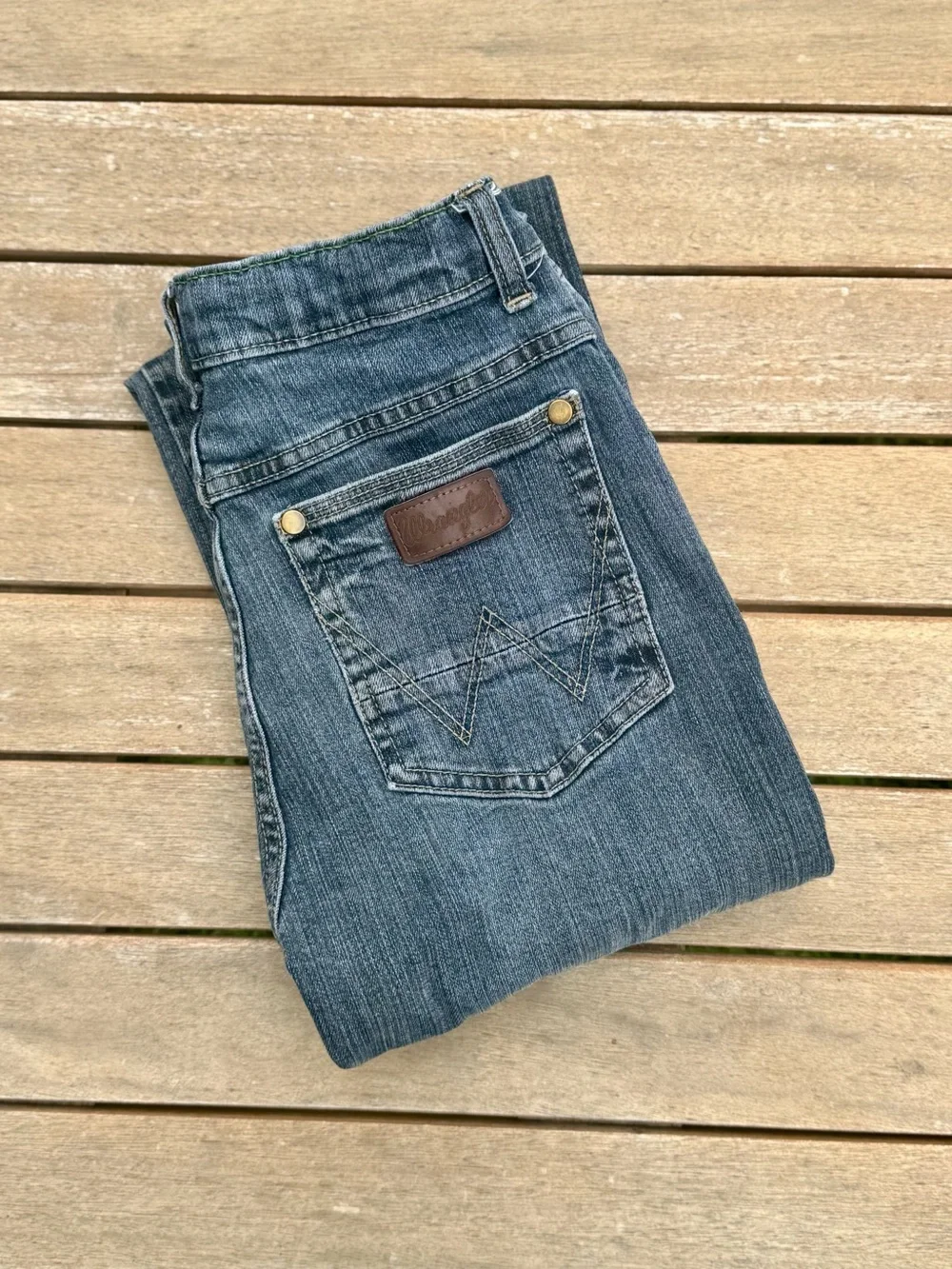 Wrangler Retro Girls Size 12 Adjustable Waist Slim‎ Straight Jeans Denim Regular